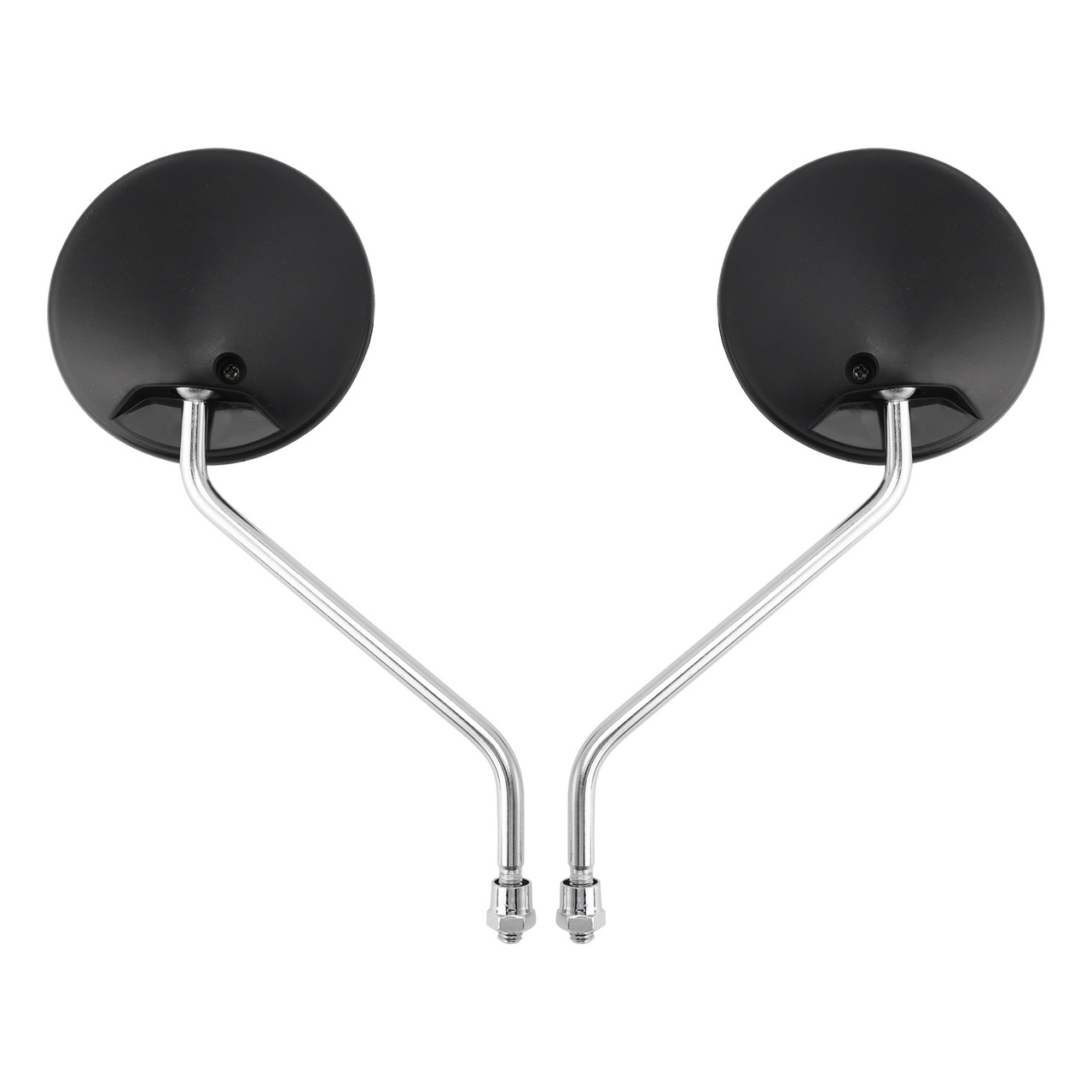 Universal Round Mirrors for Scooter Moped 8mm Clockwise with Chrome Stem
