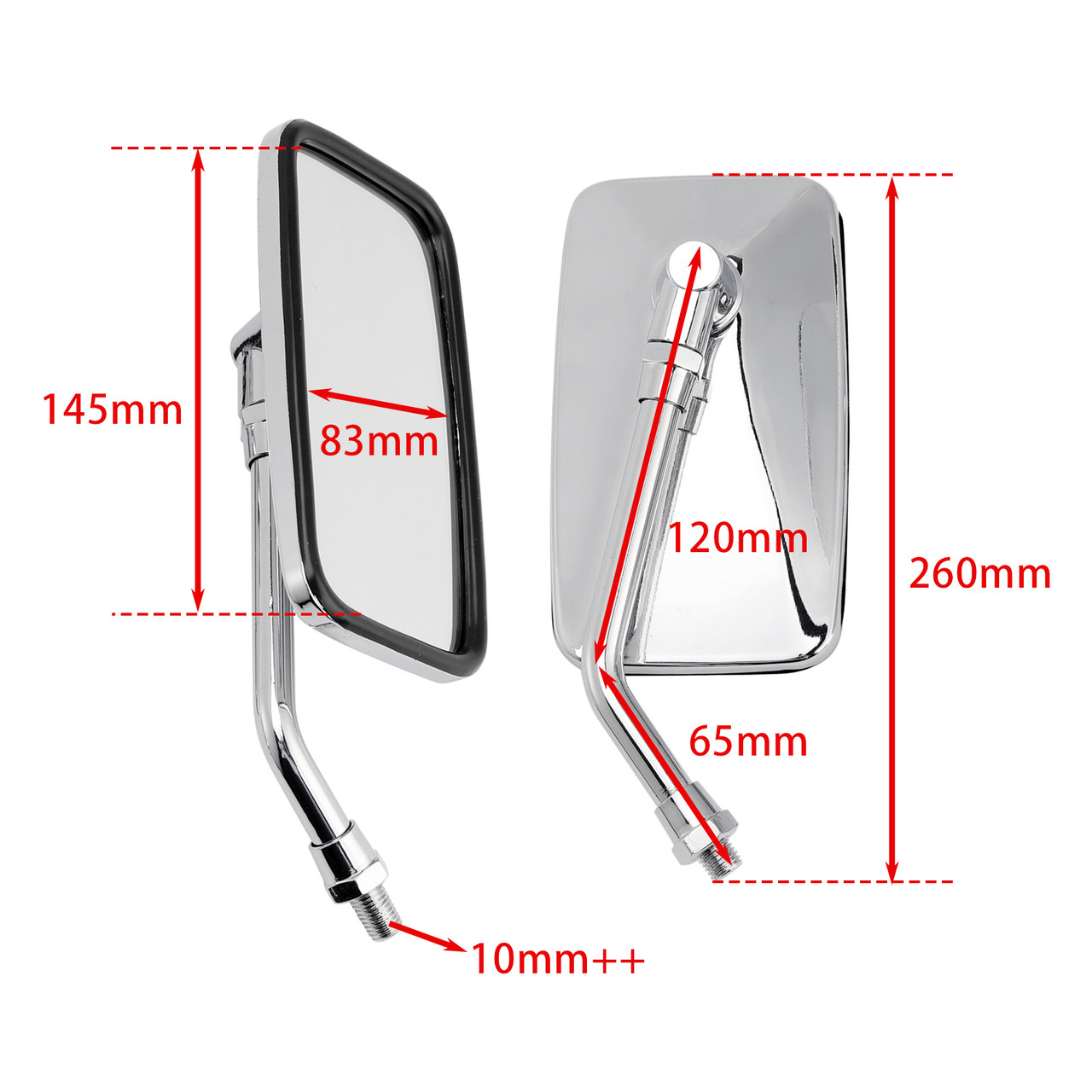 2000-2020 Daelim VL 125 Daystar/ Fi Daystar Rearview Mirrors Left and Right 88110-BA10010 Generic