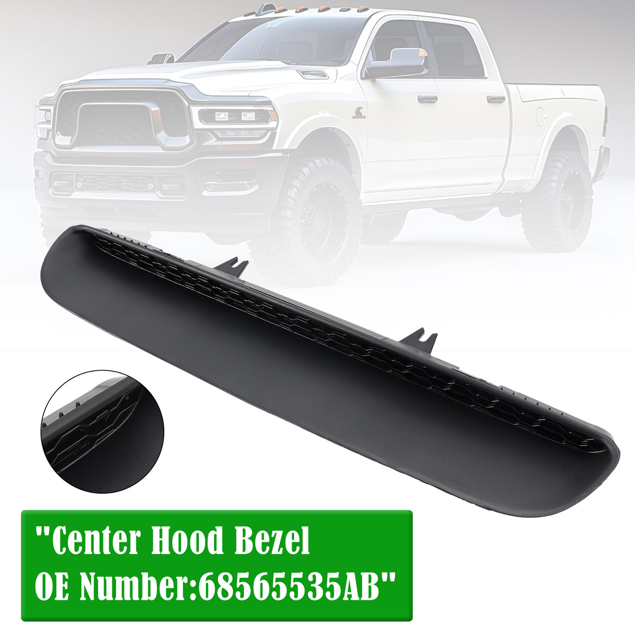 2023-2025 RAM 2500 3500 Center Hood Bezel 68565535AB Generic