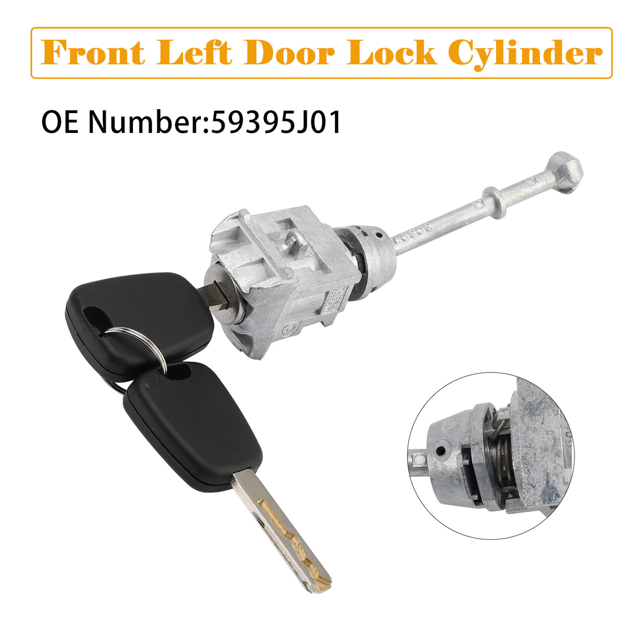 2008-onward Citroen C3 II C5 III Front Left Door Lock Cylinder 59395J01 Generic