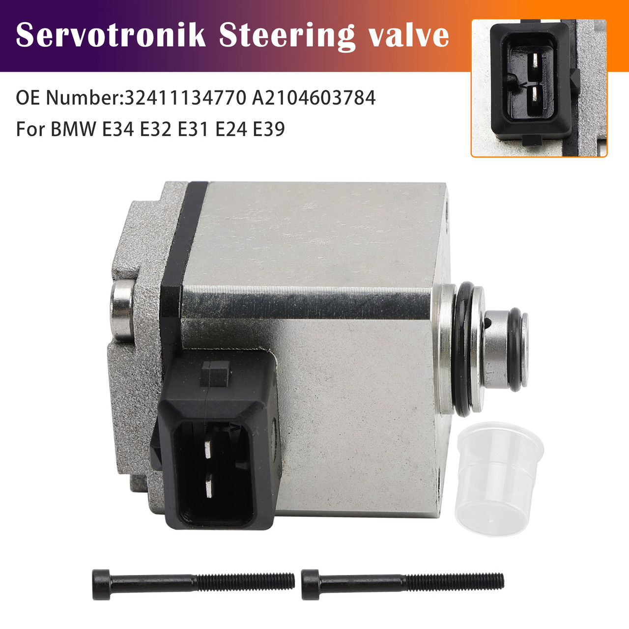 BMW E34 E32 E31 E24 E39 Servotronik Steering valve 32411134770 A2104603784 Generic