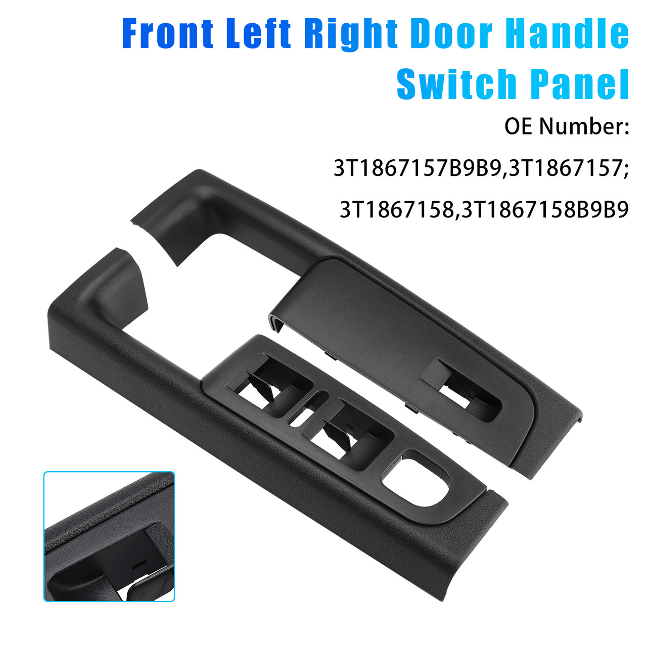 2008-2015 Skoda Superb (3T) Front Left Right Door Handle Switch Panel 3T1867157 3T1867158 Generic