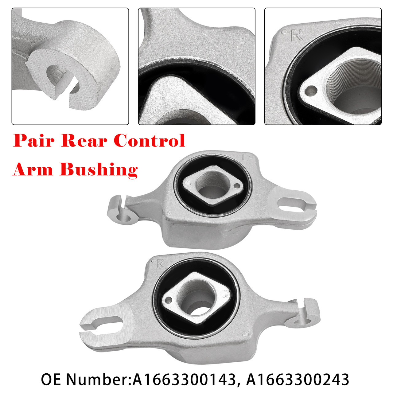 2012-2016 Mercedes-Benz GL350 ML250 GLE63 ML63 AMG Pair Rear Control Arm Bushing 1663300143 Generic