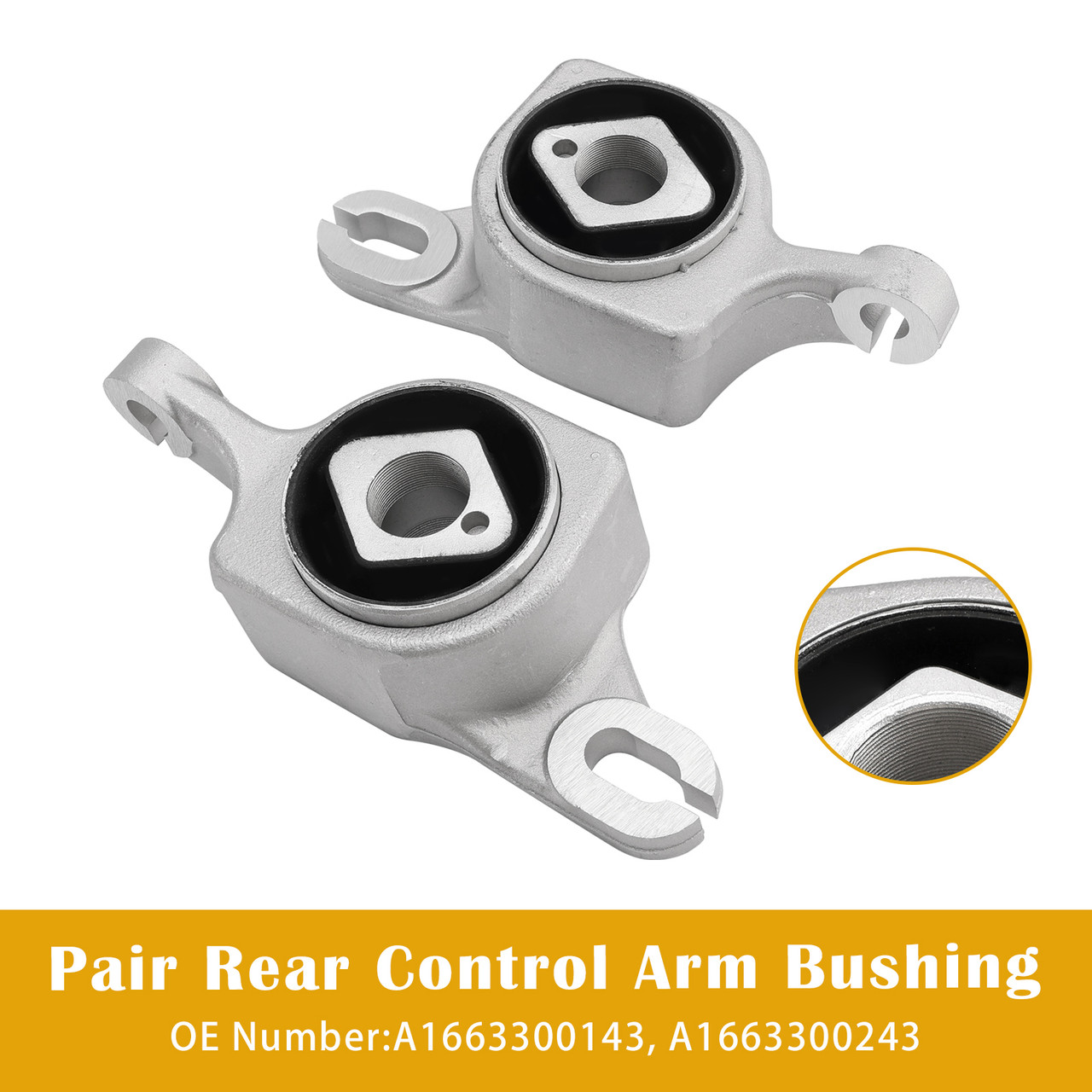 2012-2016 Mercedes-Benz GL350 ML250 GLE63 ML63 AMG Pair Rear Control Arm Bushing 1663300143 Generic