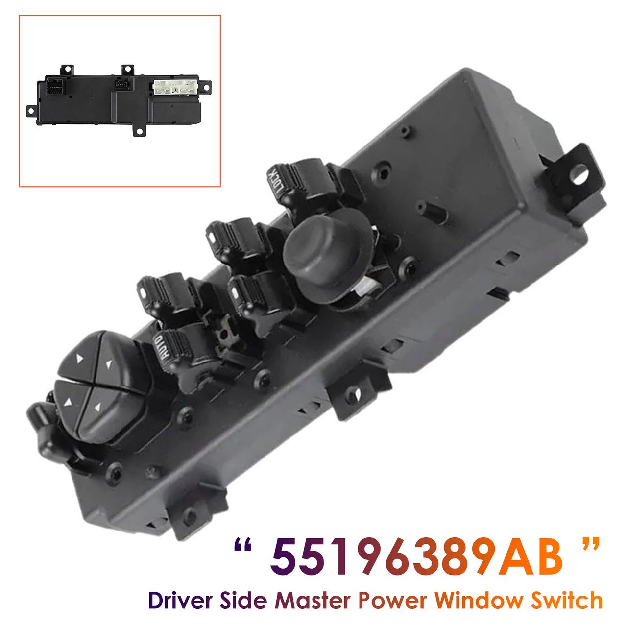 1999-2004 Jeep Grand Cherokee Driver Side Master Power Window Switch 55196389AB Generic