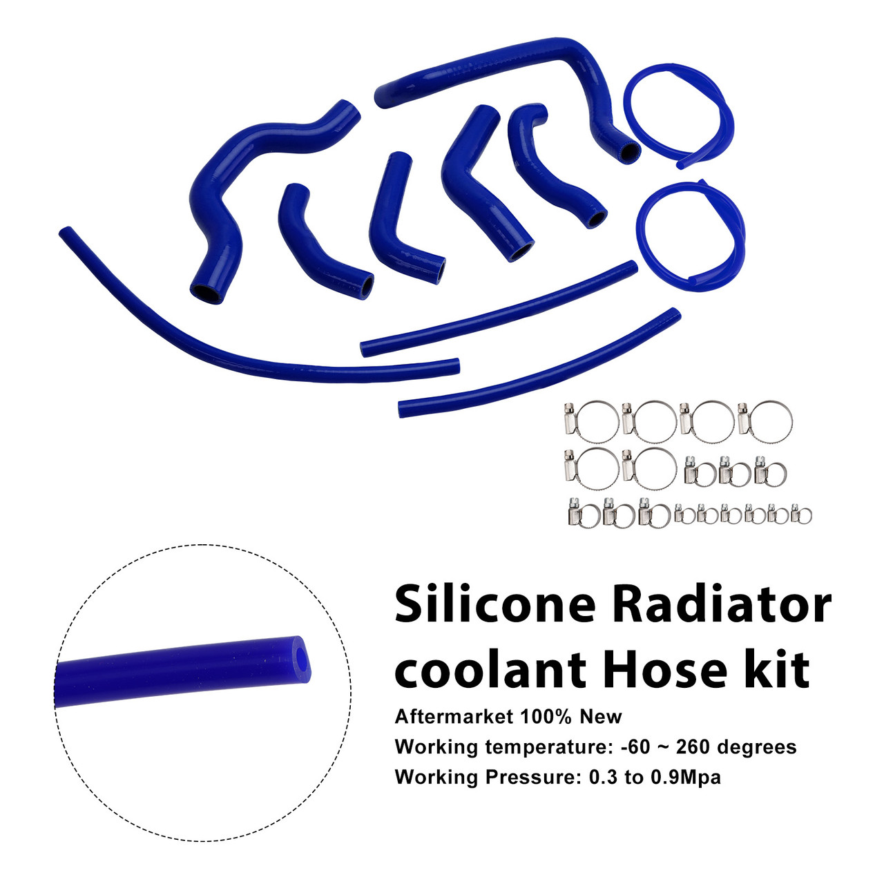 2021-2025 Ducati Monster 937 Silicone Radiator coolant Hose kit Blue Generic