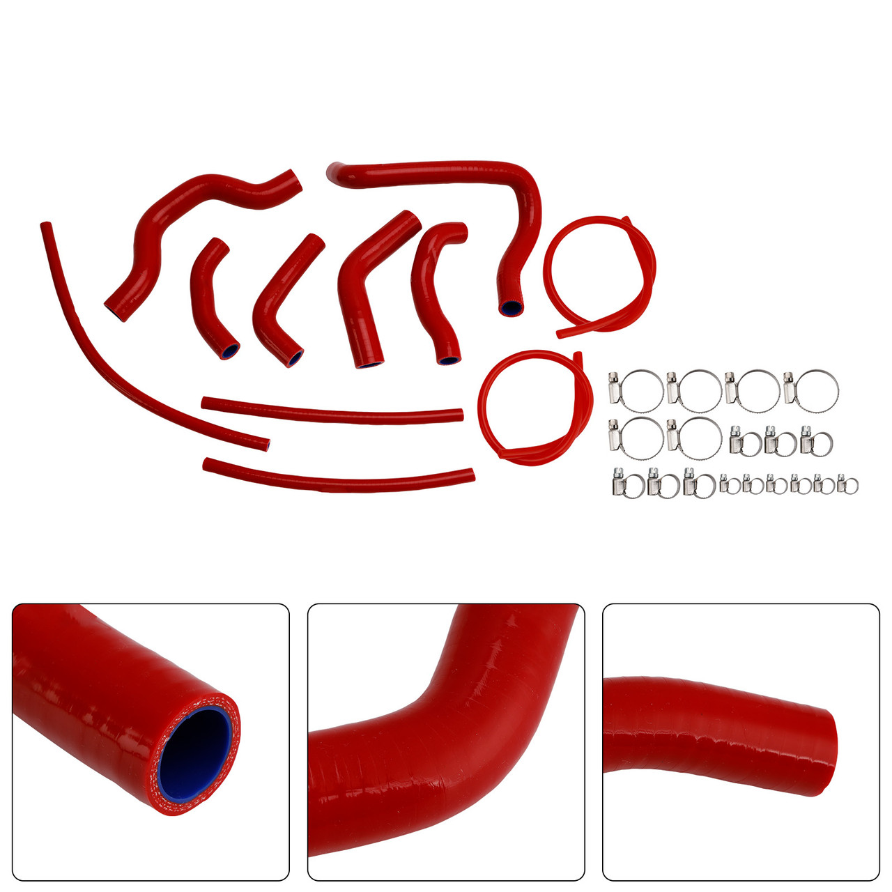 2021-2025 Ducati Monster 937 Silicone Radiator coolant Hose kit Red Generic