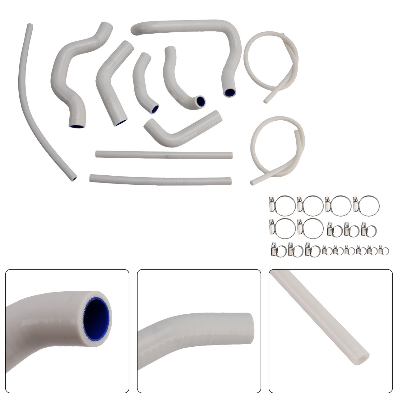 2021-2025 Ducati Monster 937 Silicone Radiator coolant Hose kit White Generic