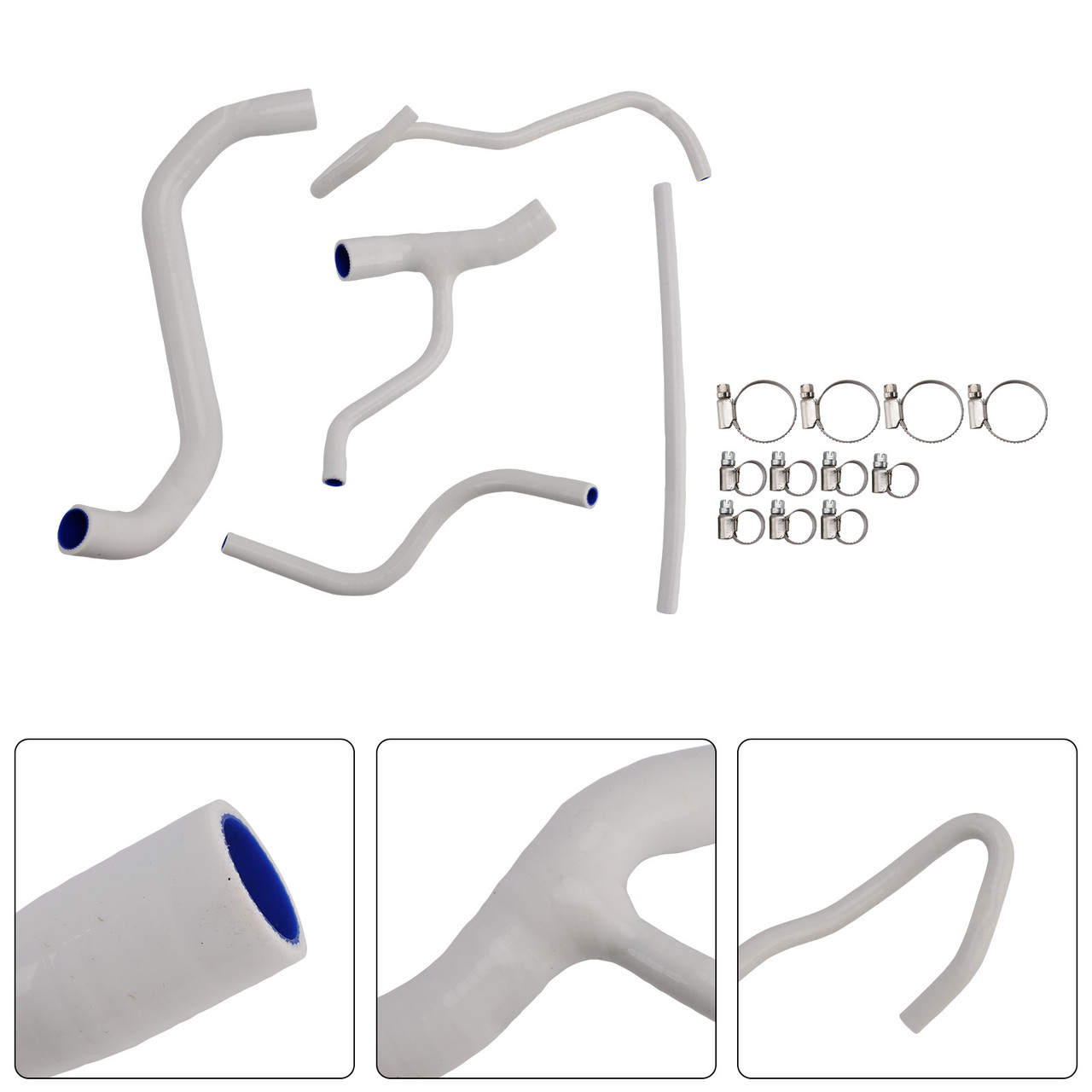 2022-2025 Aprilia Tuareg 660 Silicone Radiator coolant Hose kit White Generic