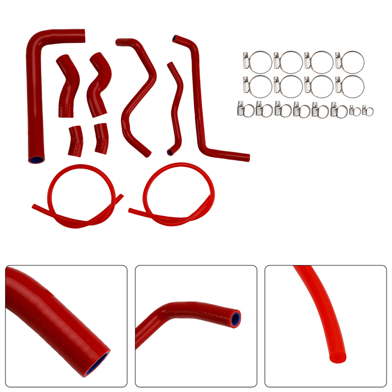 2016-2025 Suzuki SV650 Silicone Radiator coolant Hose kit Red Generic