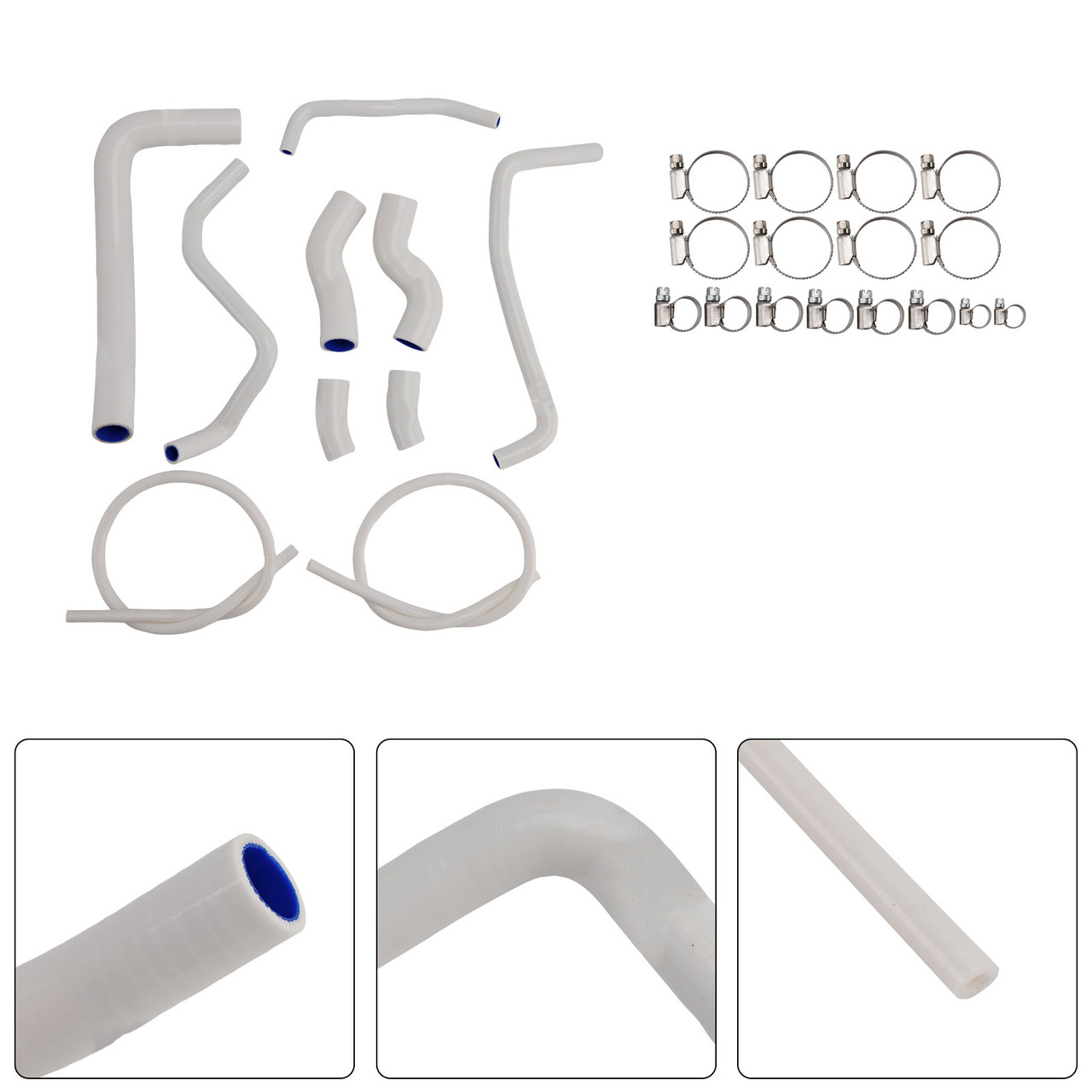 2016-2025 Suzuki SV650 Silicone Radiator coolant Hose kit White Generic