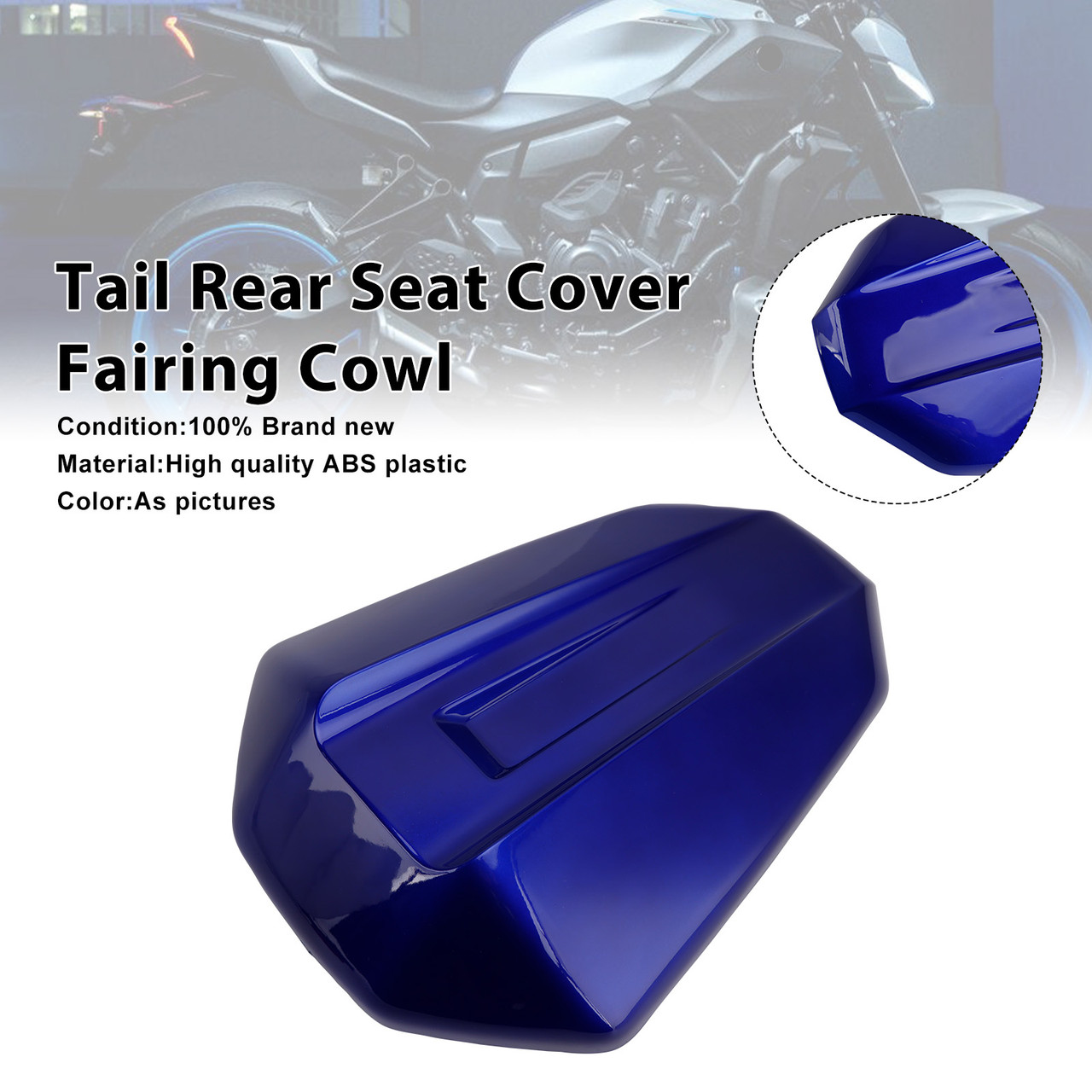 2025-2026 Yamaha MT-07 Tail Rear Seat Cover Fairing Cowl Blue Generic