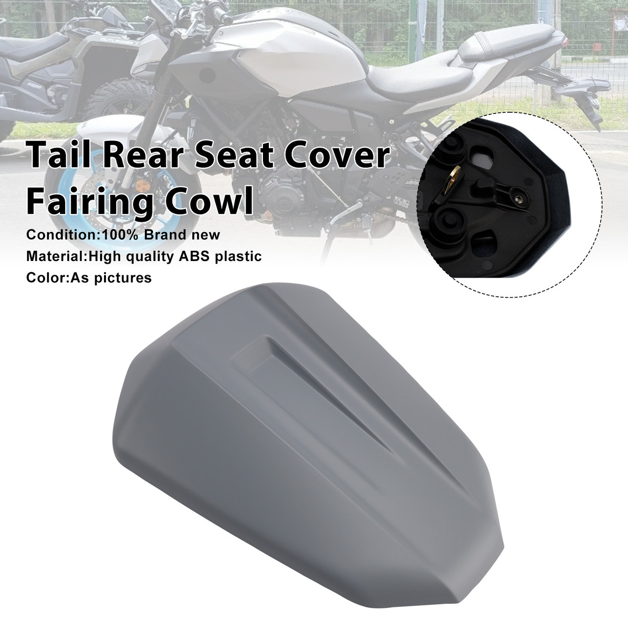 2025-2026 Yamaha MT-07 Tail Rear Seat Cover Fairing Cowl Gray Generic