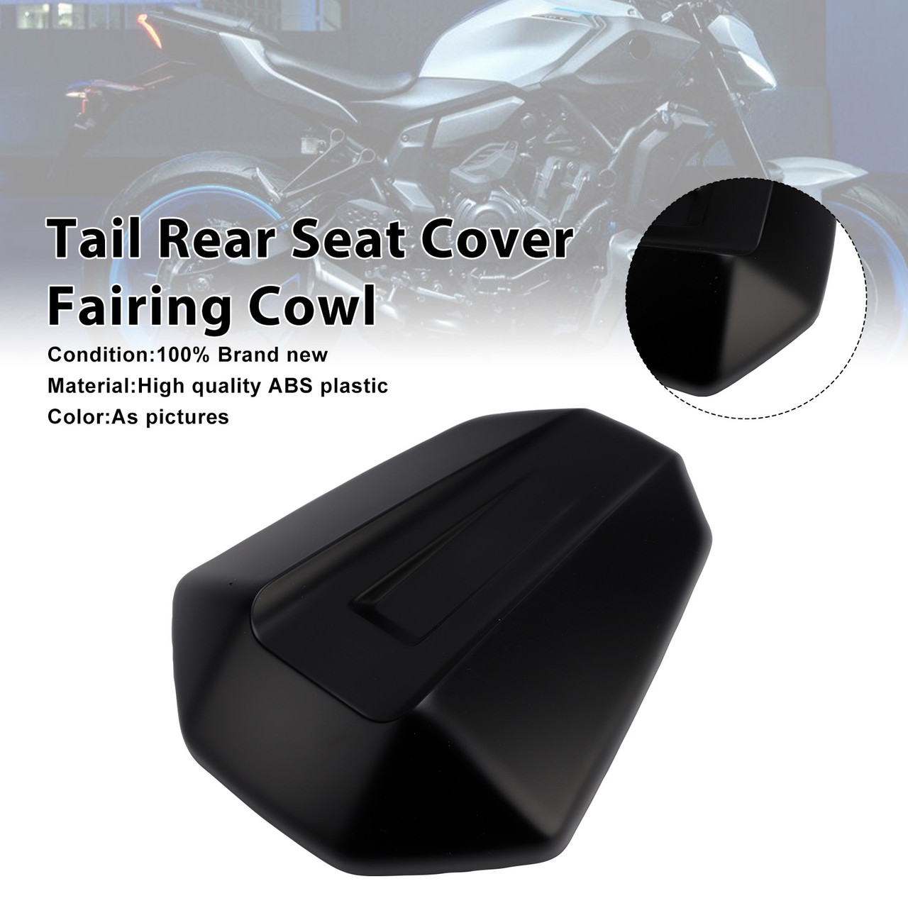 2025-2026 Yamaha MT-07 Tail Rear Seat Cover Fairing Cowl Matte Black Generic