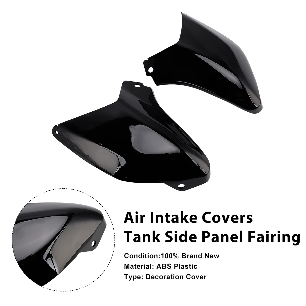 2025-2026 Kawasaki Z900 Air Intake Covers Tank Side Panel Fairing Black Generic