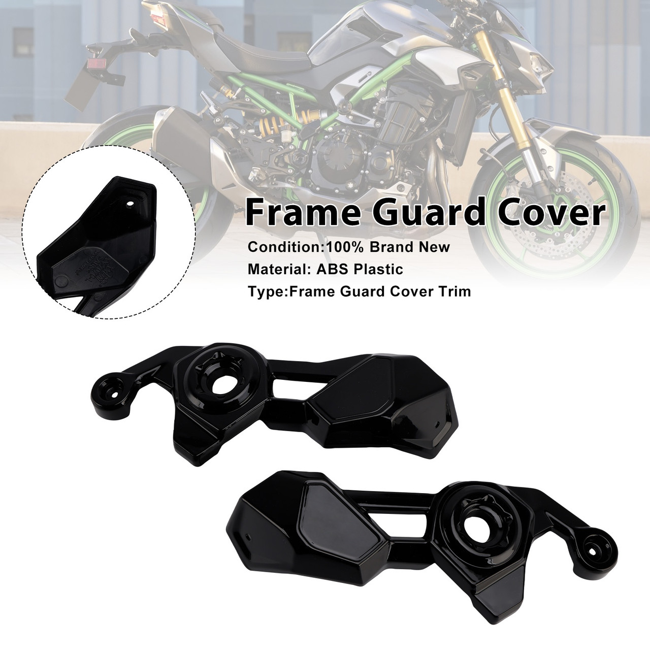 2025-2026 Kawasaki Z900 Frame Side Cover Panel Guard Fairing Black Generic