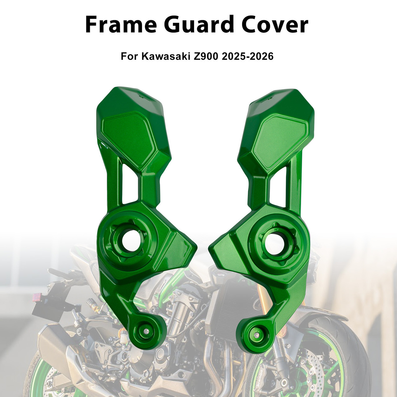 2025-2026 Kawasaki Z900 Frame Side Cover Panel Guard Fairing Green Generic