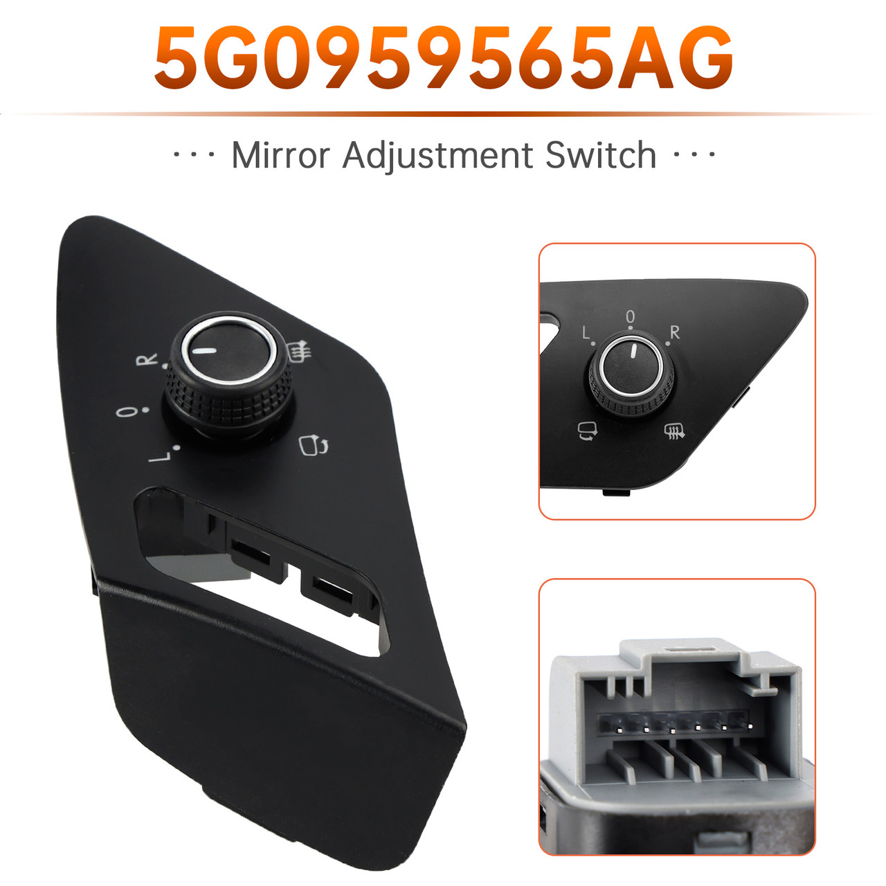 2012-2019 VW Golf Mk7 Power Mirror Folding Switch LHD 5G0959565AG Generic
