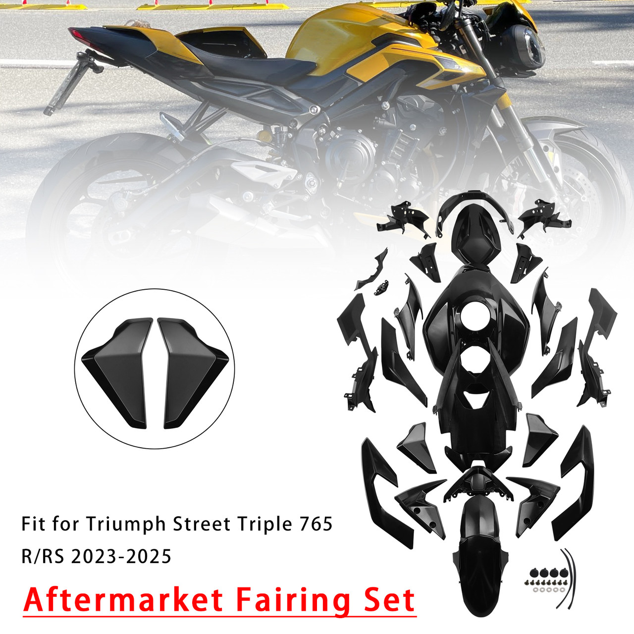 2023-2025 Triumph Street Triple 765 R/RS Aftermarket Fairing Set Generic