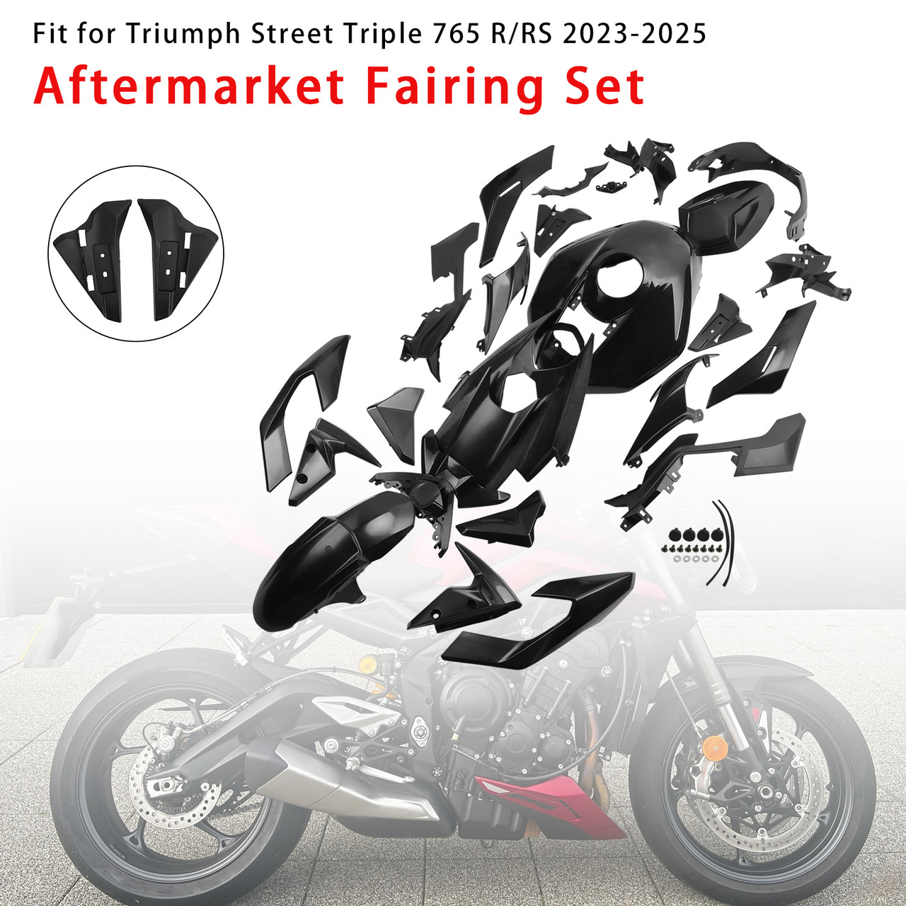 2023-2025 Triumph Street Triple 765 R/RS Aftermarket Fairing Set Generic