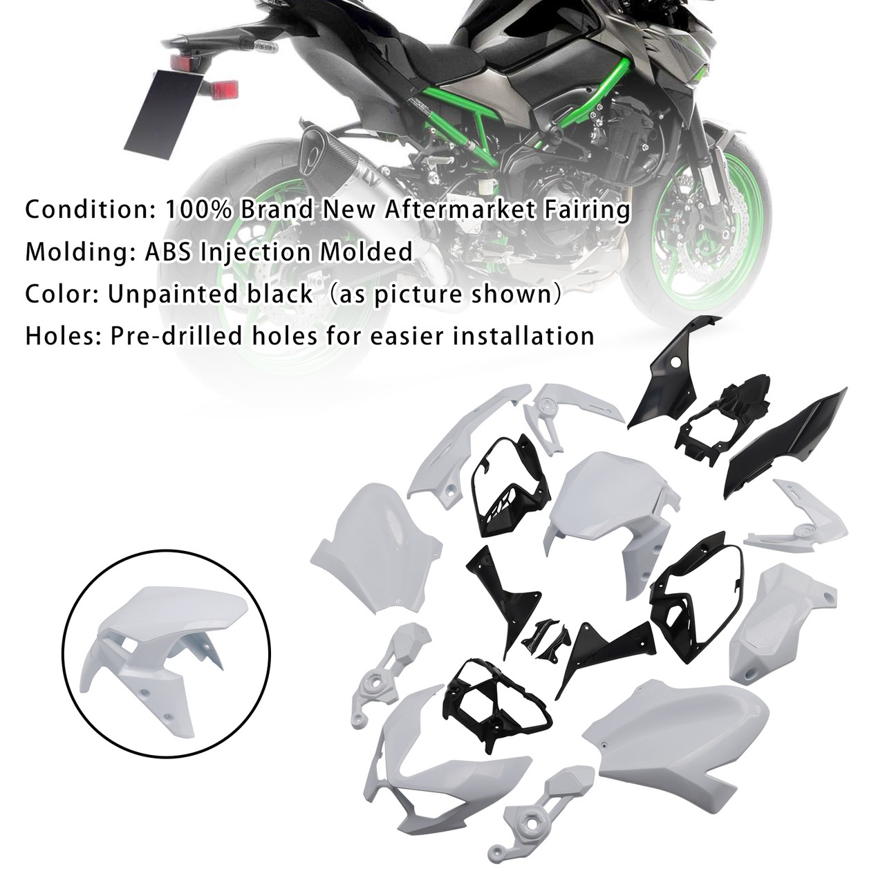 2020-2024 Kawasaki Z900 Aftermarket Fairing Set Generic