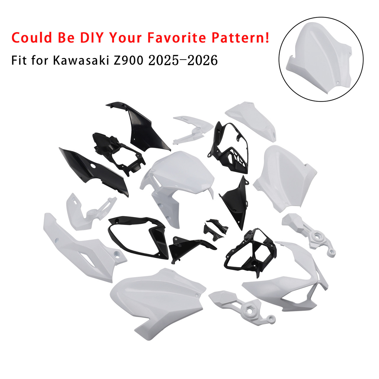 2020-2024 Kawasaki Z900 Aftermarket Fairing Set Generic