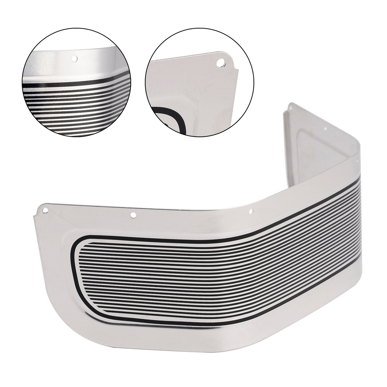 2014-2024 Touring Road King Electra Glide Front Fender Trim Skirt Silver Generic