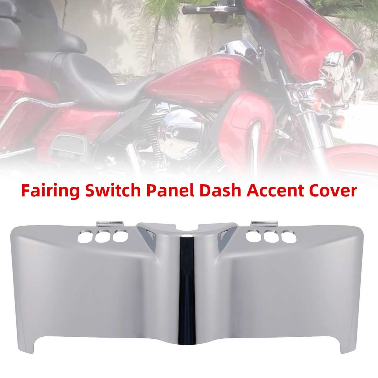 2014-2024 Harley Touring Ultra Classic Fairing Switch Panel Dash Accent Cover Chrome Generic