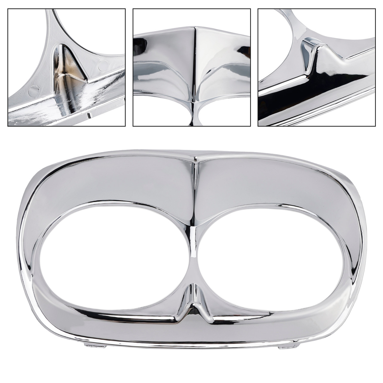 2010-2013 H-D headlight assembly Dual Headlight Trim Bezel Cover Fairing Chrome Generic