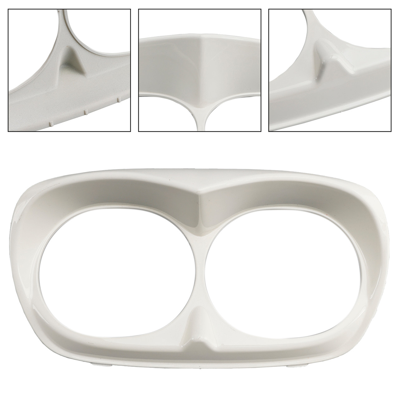 2010-2013 H-D headlight assembly Dual Headlight Trim Bezel Cover Fairing White Generic