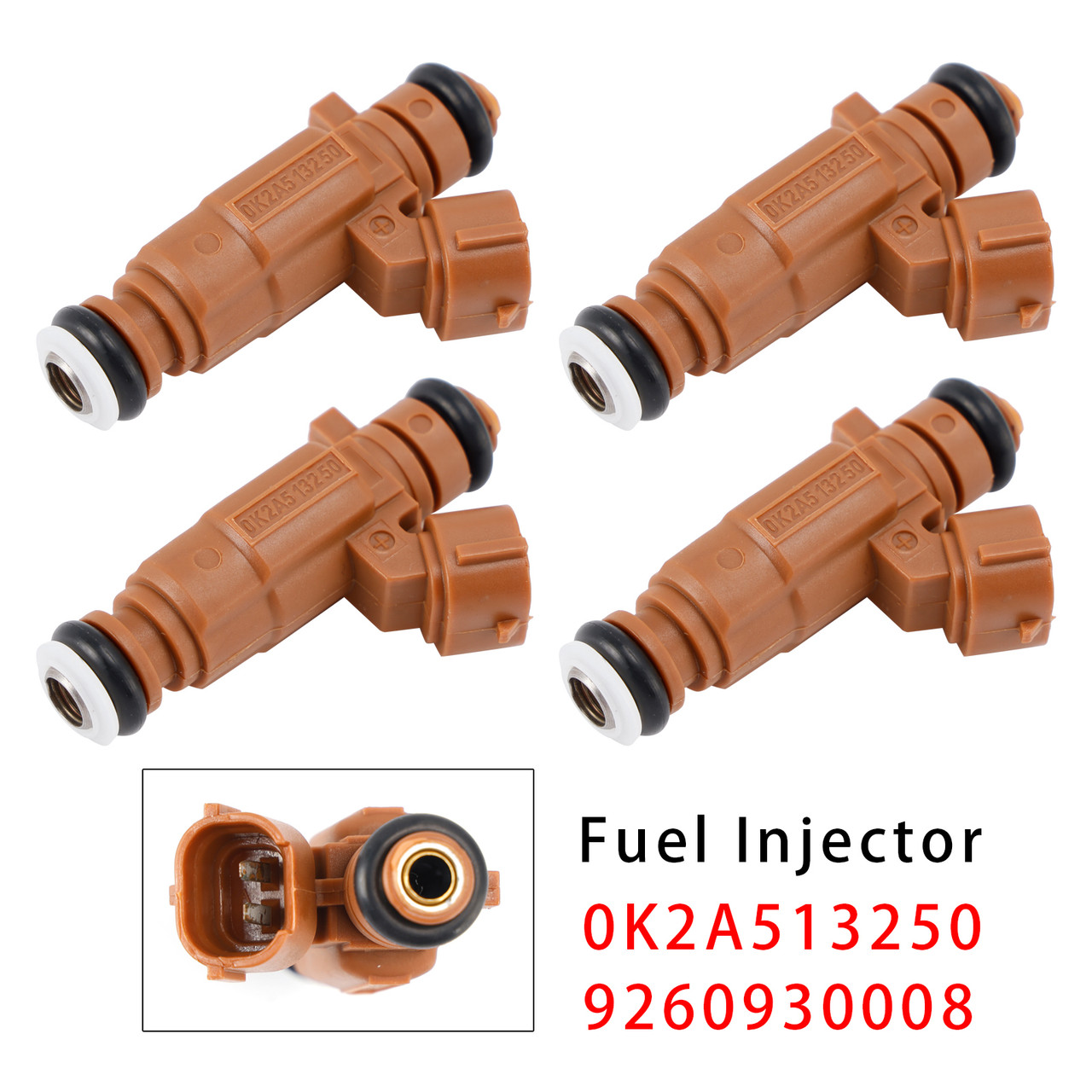 2000-2004 Kia Spectra L4 1.8L 4Pcs Fuel Injector 0K2A513250 9260930008 Generic