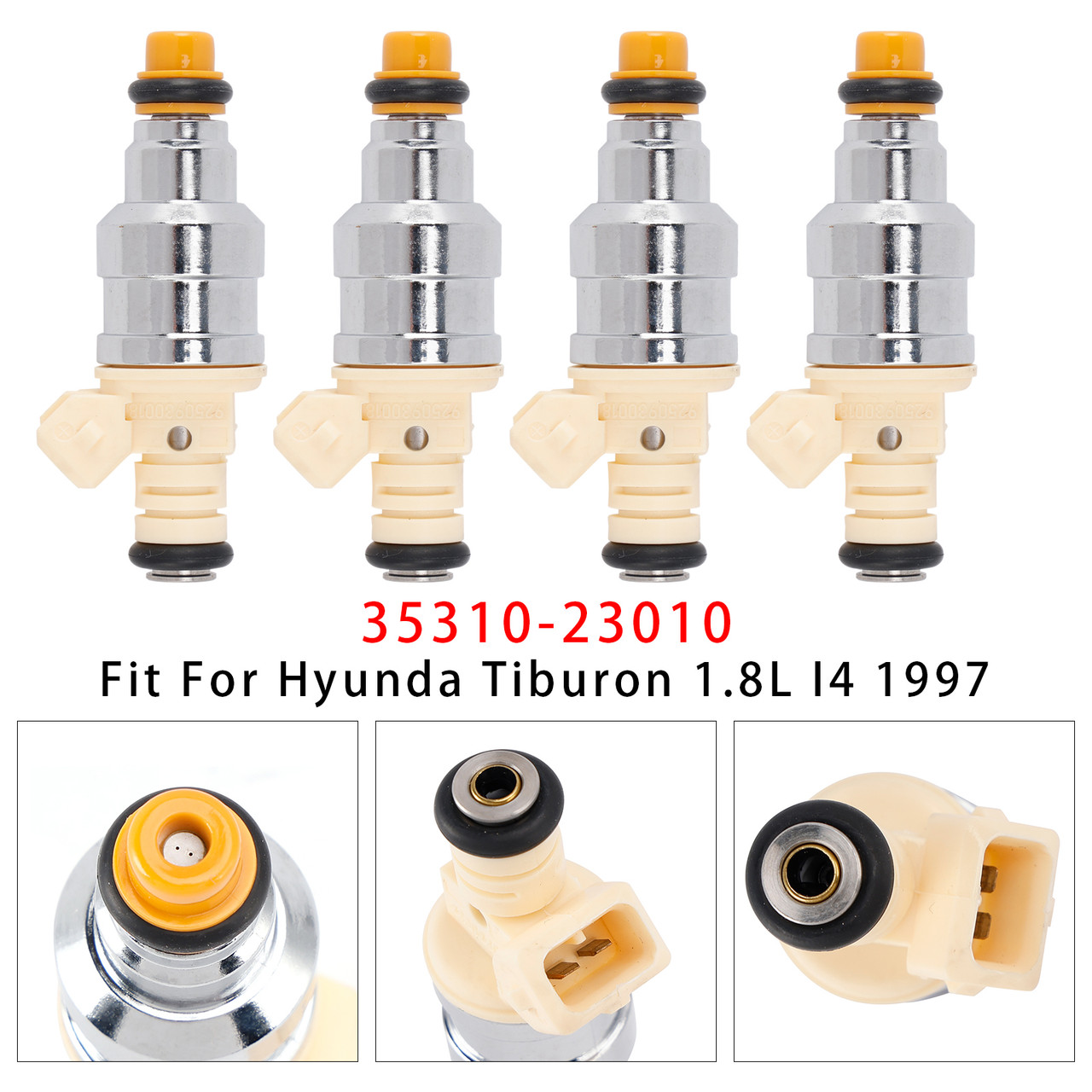 1996-1998 Hyundai Elantra 1.8L I4 4Pcs Fuel Injector 35310-23010 Generic
