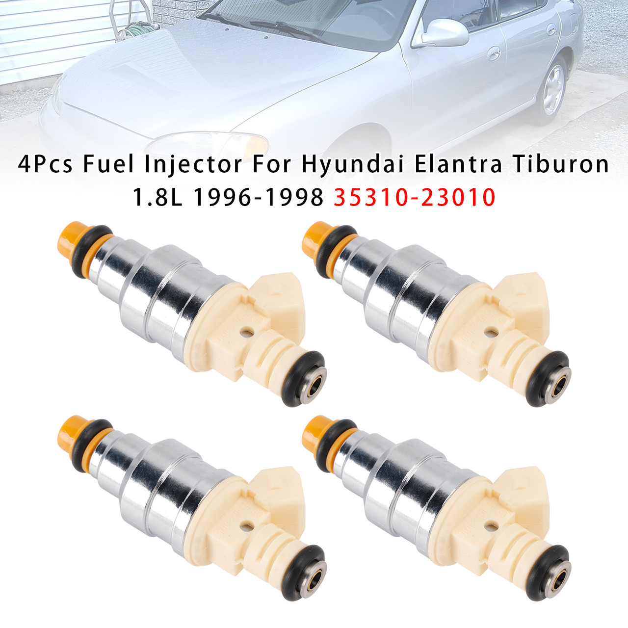 1997 Hyunda Tiburon 1.8L I4 4Pcs Fuel Injector 35310-23010 Generic