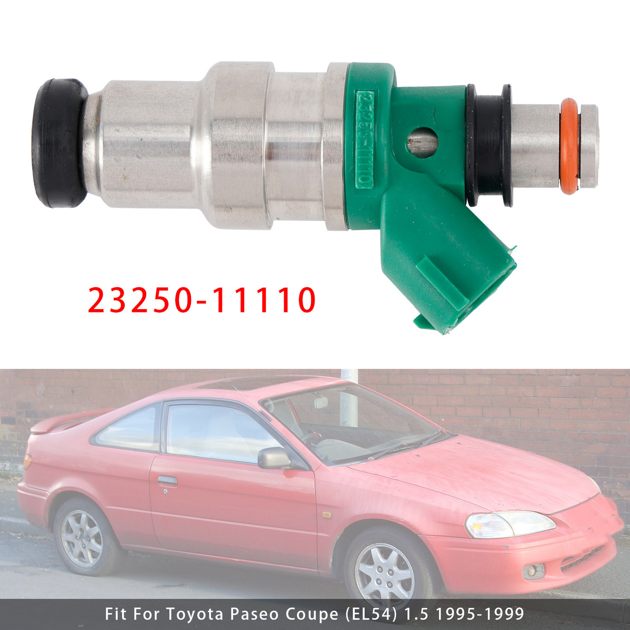 1995-1999 Toyota Paseo Coupe (EL54) 1.5 1Pcs Fuel Injector 23250-11110 Generic