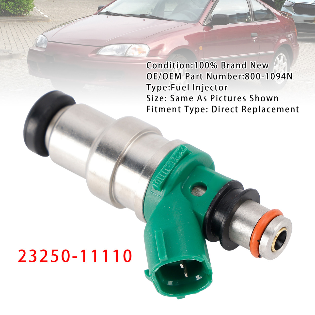 1995-1997 Toyota Carina E Saloon (T19) 1.6 1Pcs Fuel Injector 23250-11110 Generic