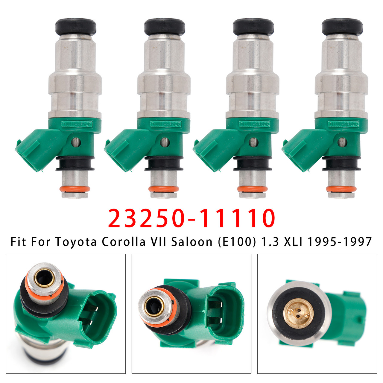 1995-1997 Toyota Corolla VII Saloon (E100) 1.3 XLI 4Pcs Fuel Injector 23250-11110 Generic