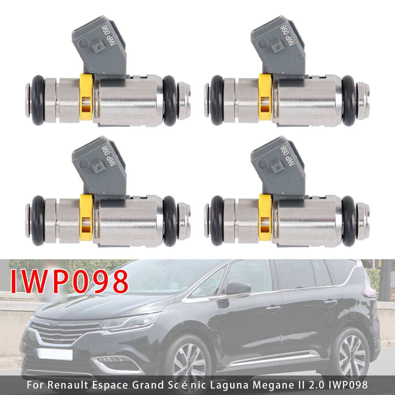 2002-2023 Renault Espace IV 4Pcs Fuel Injector IWP098 8200058379 Generic