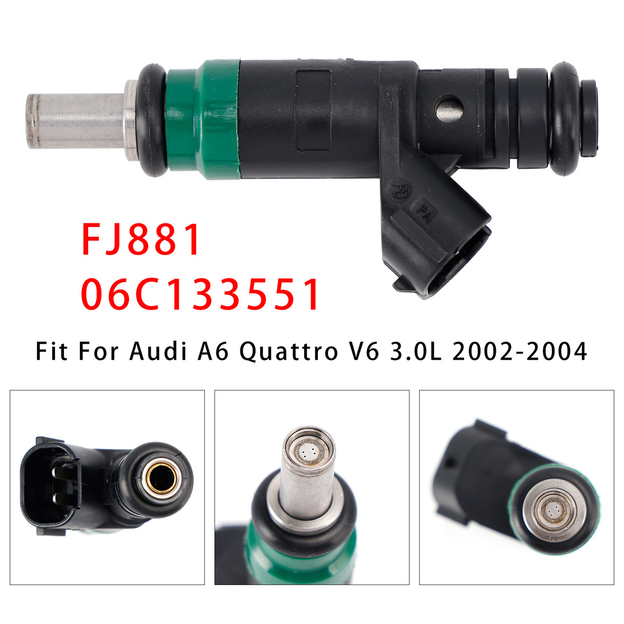 2002-2006 Audi A4/ Quattro V6 3.0L 1Pcs Fuel Injector 06C133551 Generic