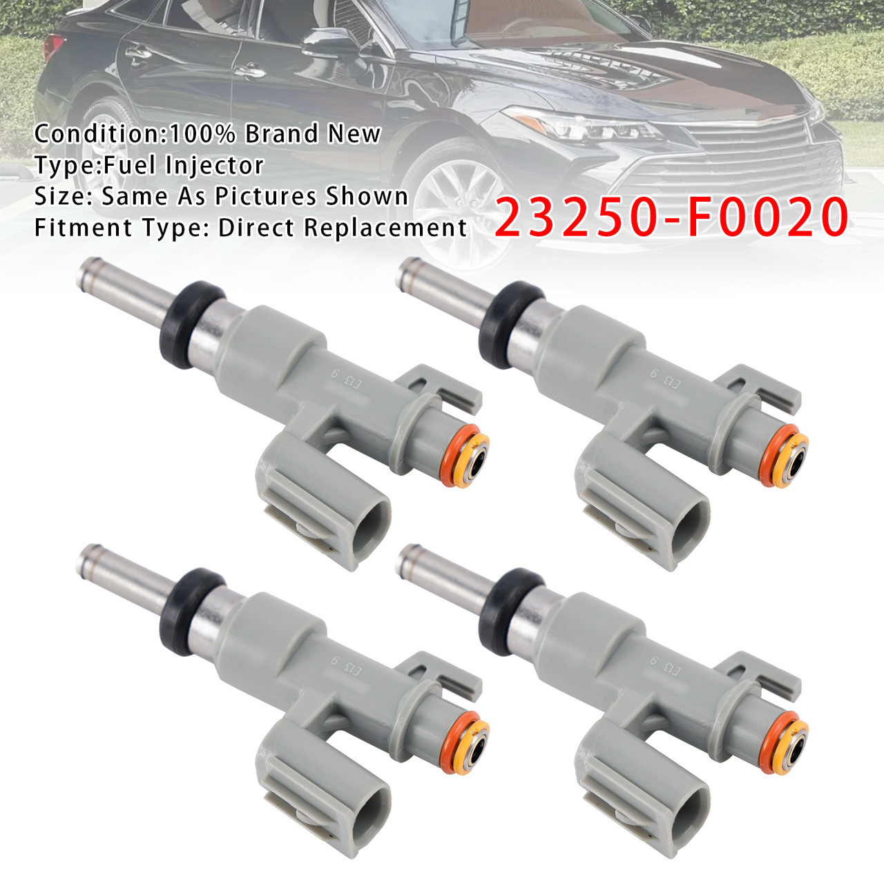 2019-2023 Lexus NX450H+ ES300H NX350H ES250 NX250 2.5L 4Pcs Fuel Injector 23250-F0020 Generic