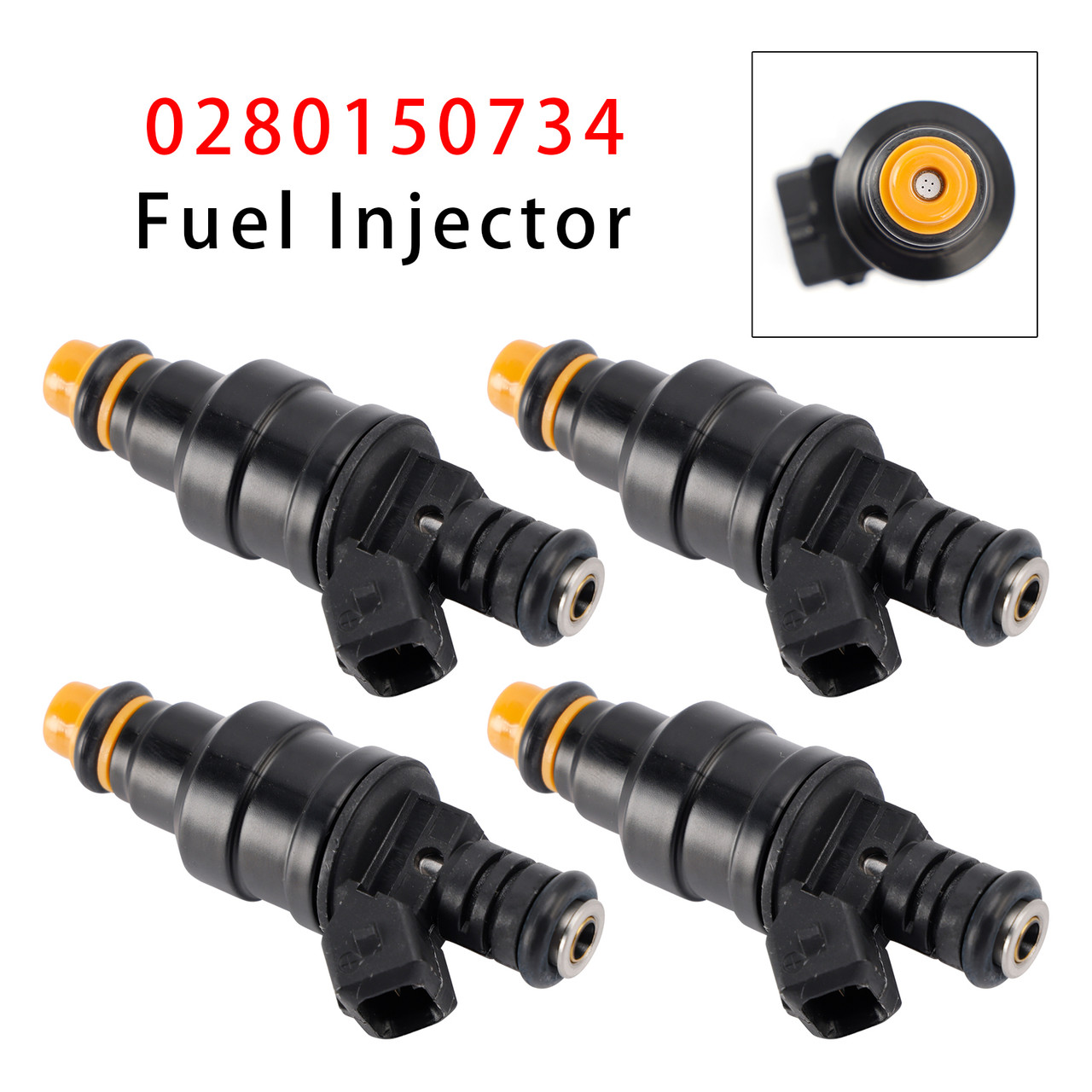 1987-1989 Peugeot 405 505 1.9L 2.2L 4Pcs Fuel Injector 0280150734 Generic