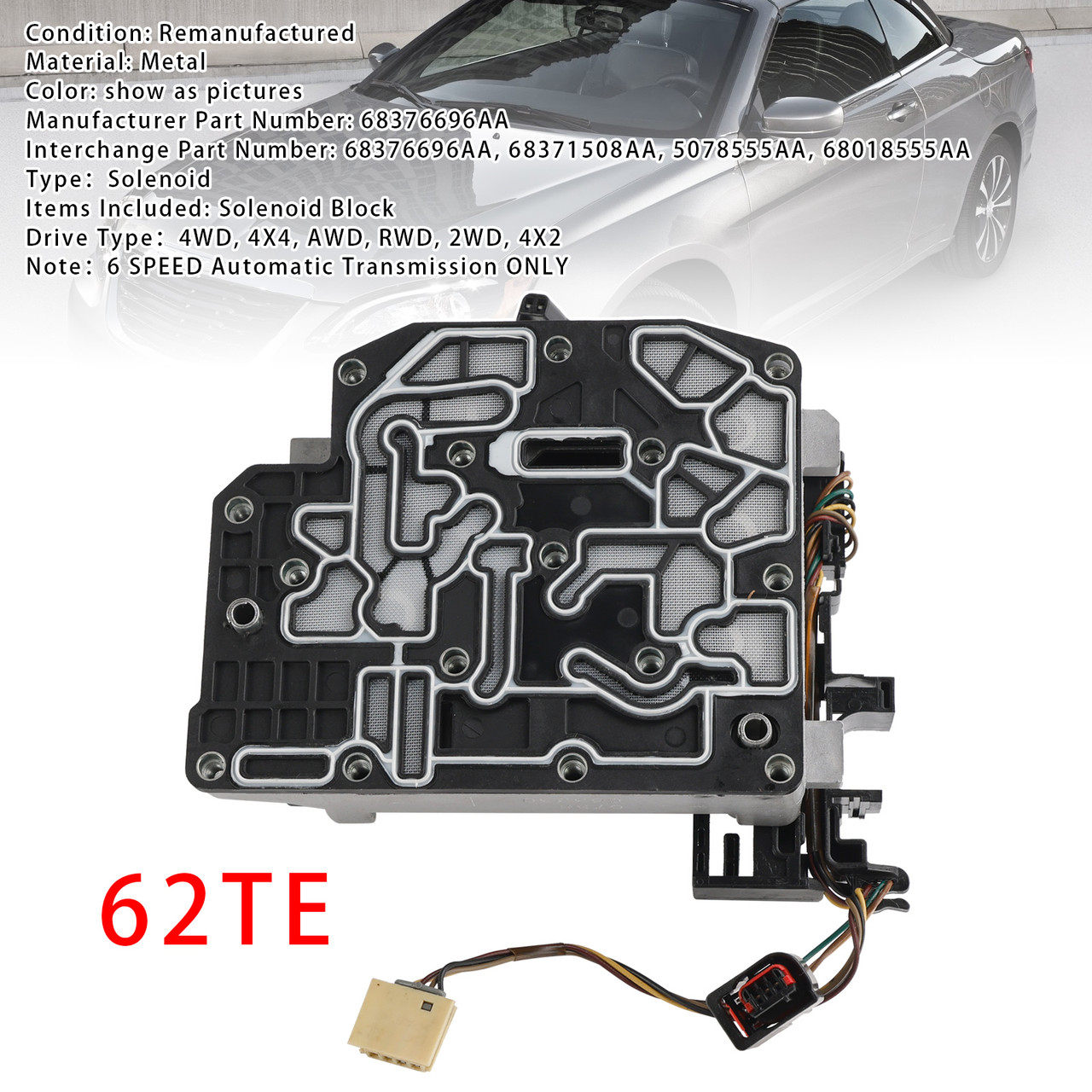 2011 FIAT D-CUV FREEMONT 62TE Transmission Solenoid Block Filter Kit Generic
