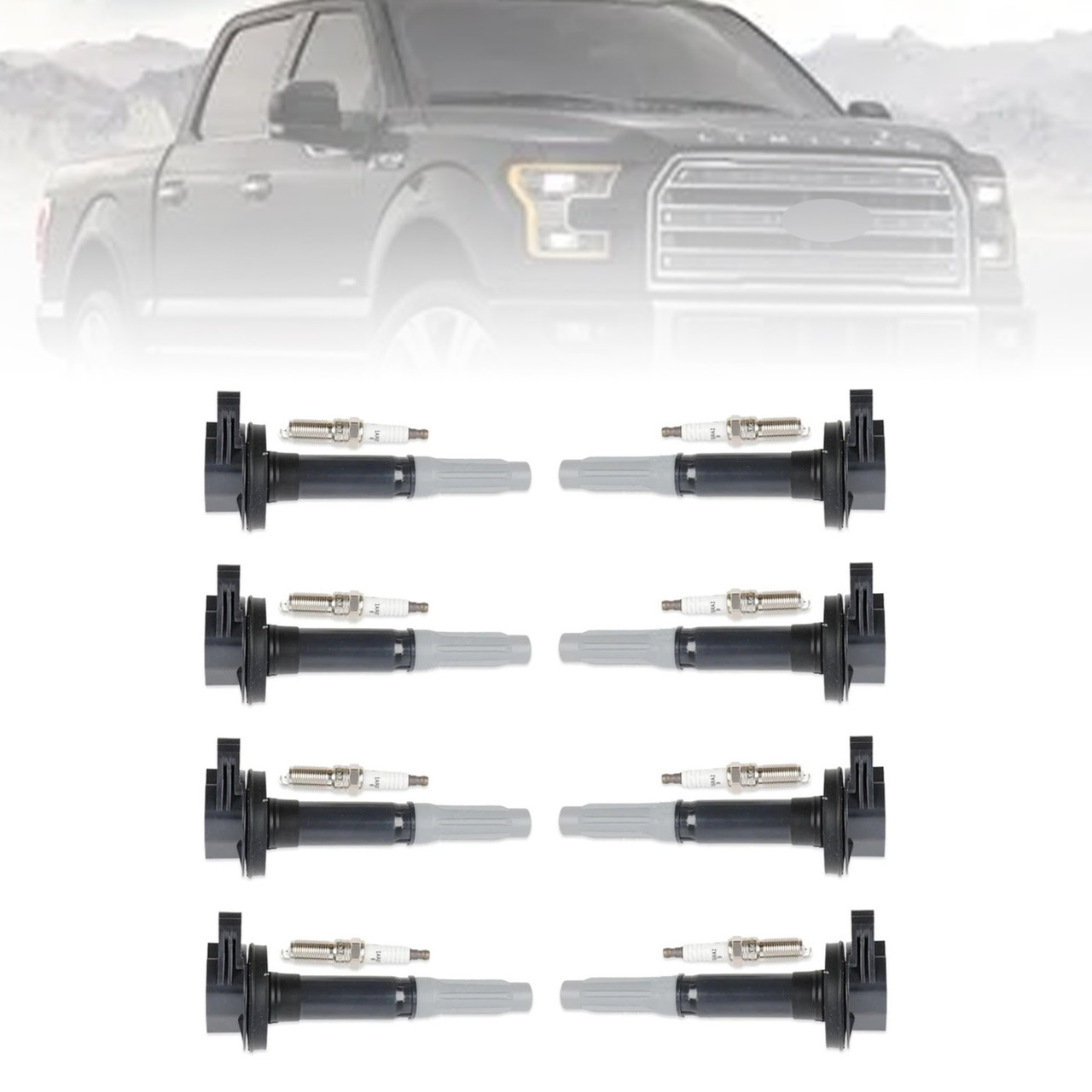 2016-2017 Ford F-150 V8 5.0L 8xIgnition Coil + 8xIridium Spark Plug UF824 Generic