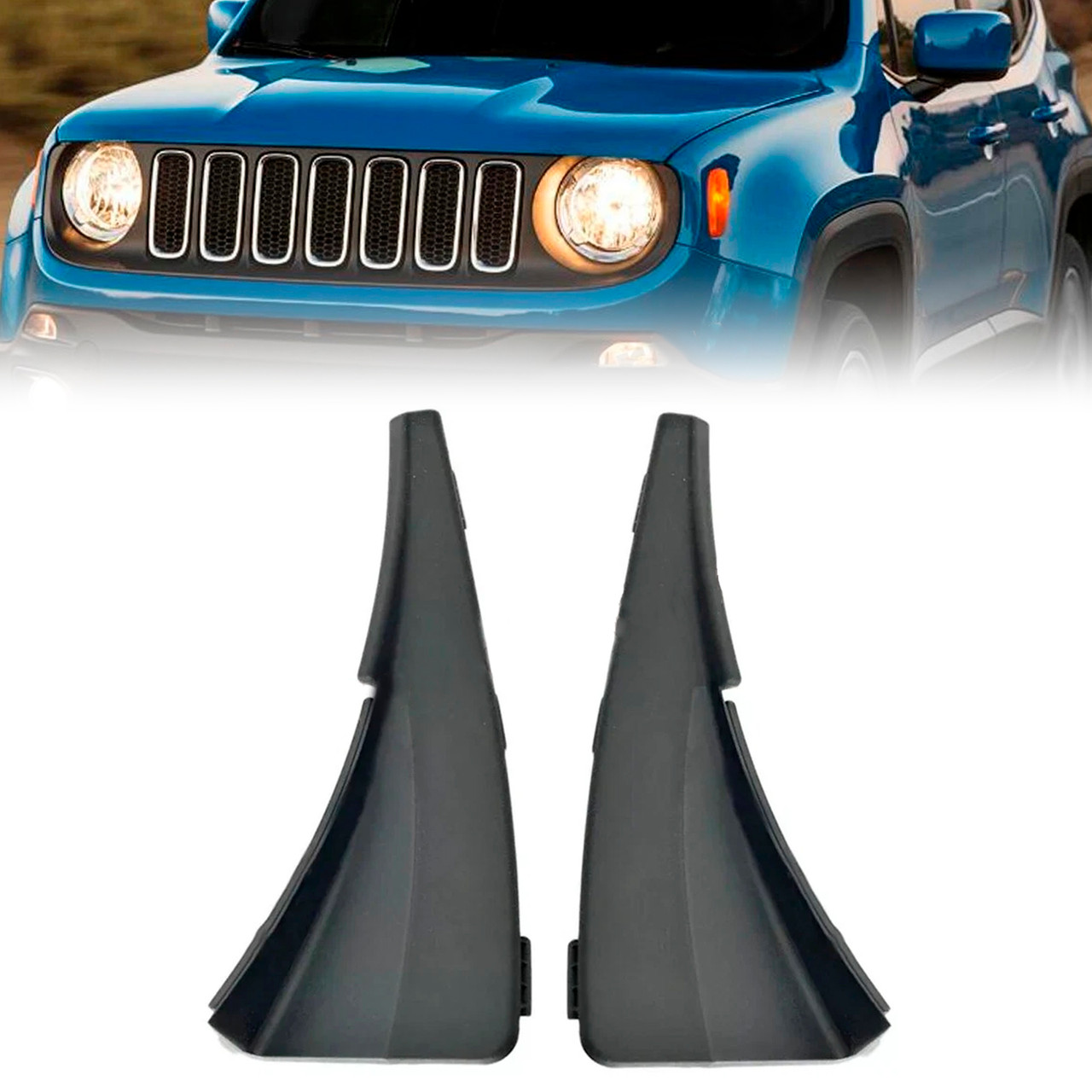 2015-2017 Jeep Renegade Pair Windshield Corner Wiper Cowl Cover 735640965 Generic