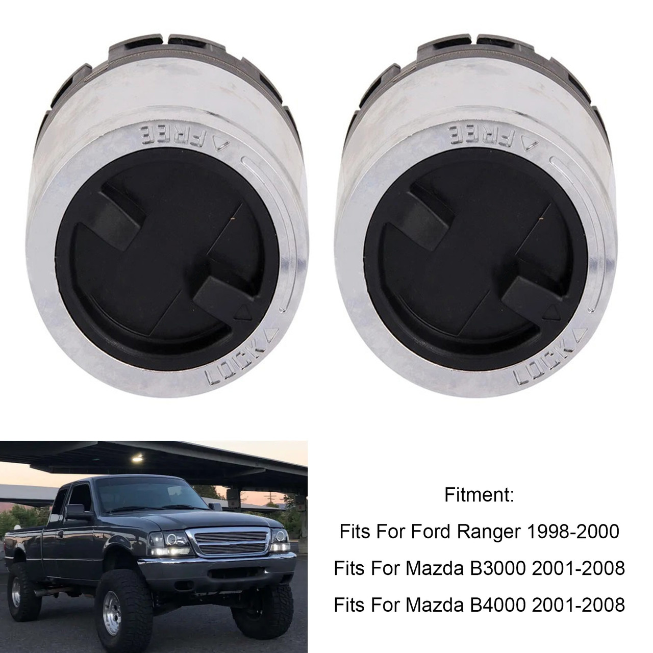1998-2000 Ford Ranger 2x Front Manual Wheel Locking Hub 1500170 Generic