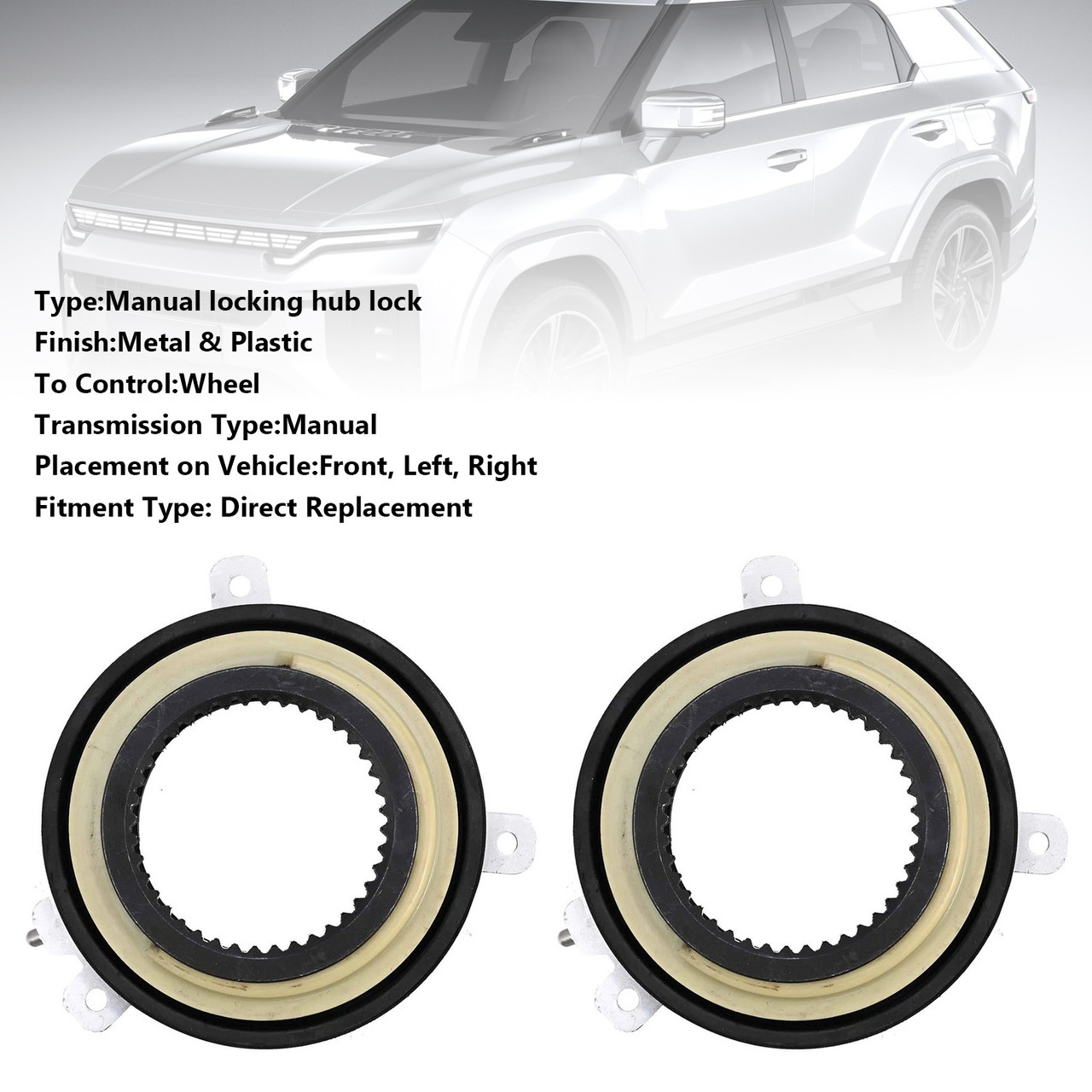 2005-2025 Ssangyong Actyon II 2Pcs Front Manual Wheel Locking Hub 4151009000 Generic