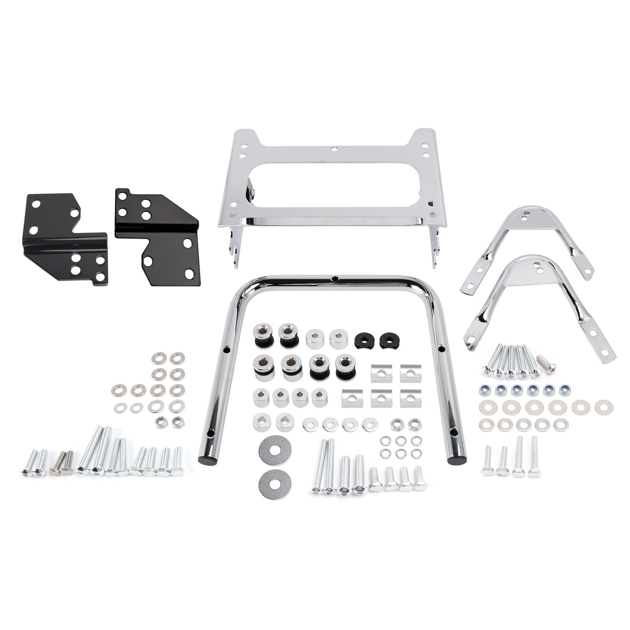 1996-2008 Touring Road King, FLHT, FLHX Detachable Two Up Tour Pack Mounting Rack Chrome Generic