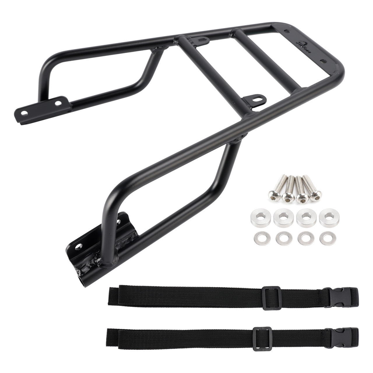 2024-2026 Husqvarna Svartpilen 125 250 401 Rear Rack Luggage Carrier with Bag Straps Black Generic
