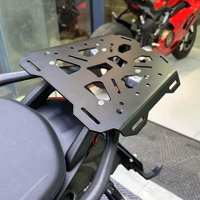 2022-2025 Ducati Multistrada V4 Aluminum Top Rack Luggage Carrier Plate Black Generic