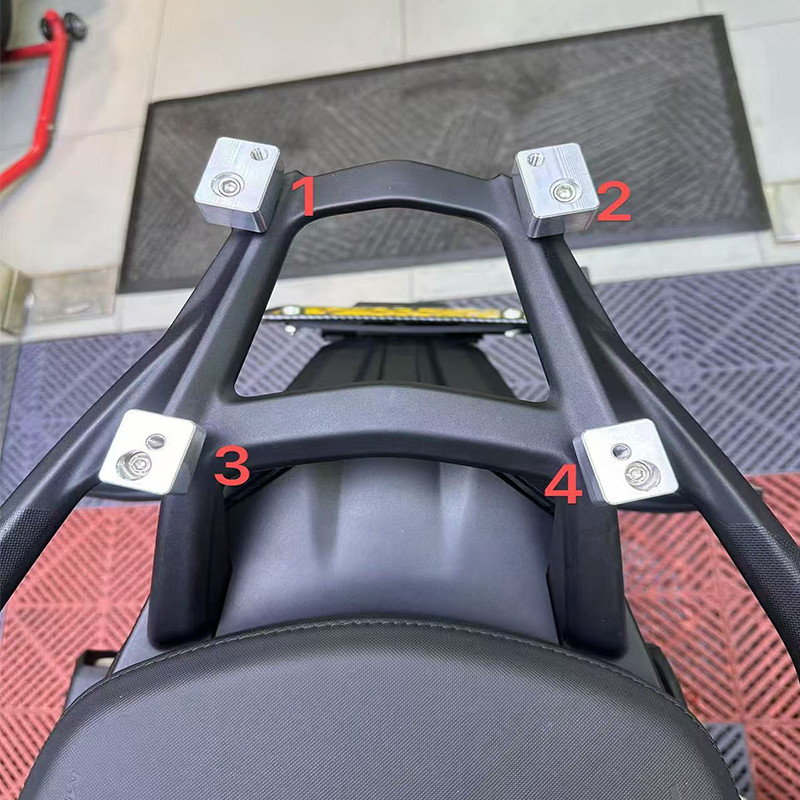 2022-2025 Ducati Multistrada V4 Aluminum Top Rack Luggage Carrier Plate Black Generic
