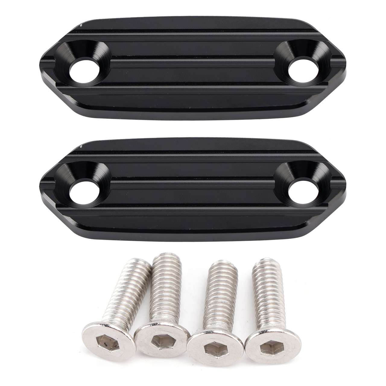 2013-2026 Kawasaki Ninja ZX-6R ZX636 CNC Racing Mirror Block Off Blanking Plates Black Generic